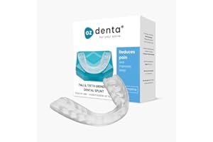 OZDENTA Férula Dental Placa de Descarga Nocturna - Protector Bucal para dormir anti Bruxismo Rechinar los dientes