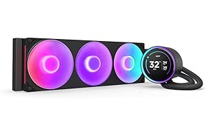 NZXT Kraken Elite 360 RGB - AIO CPU Liquid Cooler - 360mm Radiator - F360 RGB Core Fan - Customizable 2.72" IPS LCD Turbine Pump - Intel® LGA 1700, 1200/115X, 1851 - AMD® AM5, AM4 - Black