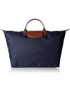 Longchamp Damen Le Pliage Large Travel Bag Henkeltasche, Blau (Navy), 23 x 35 x 45 cm