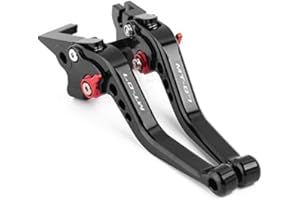 YP YuanPei Palancas de embrague de freno cortas para MT07 MT07 MT-07 2018-2020 CNC Palancas cortas ajustables(Negro+rojo)