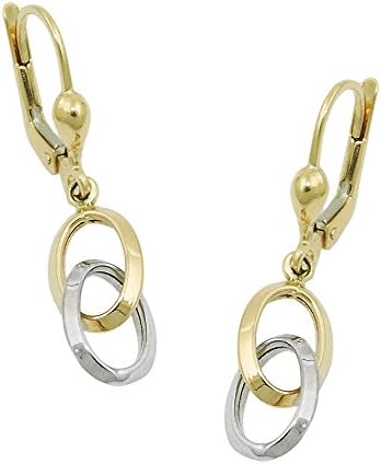 Leverback Earrings 431409 - Bicolor 9ct Gold