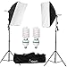 Price comparison product image Abeststudio 2x135W Continuous Lighting Kit 20"x28"/50x70cm Softbox Soft Box Photo Studio Set Light Bulbs Lamp 5500K Photography E27 Socket Softboxes UK Plug