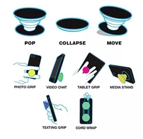 Ice Pop Stand Smartphone Stand, Multi Angle Einstellung Windschutzscheibe Mount & Grip für iPhone SE / 6/6/7/7 / Samsung Galaxy S7 S7 Edge Amazon Fire iPad Große Anchor Wolf - 2