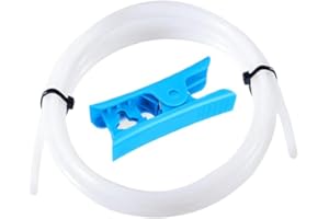 Aiqeer 1 metr 3D teflonowa drukarka PTFE Tube z nożem, ID 2,0 mm/OD 4,0 mm, 3D teflonowa rura