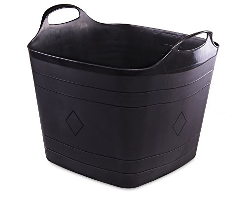 Flexi Tub Tragekorb Gartenkorb Wäschekorb Spielzeugeimer 40 Liter schwarz - 2
