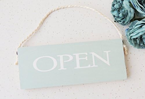 open closed sign, wooden shop sign, hanging door plaque, traditional sign, wooden plaque, tea room sign, door sign, double sided sign