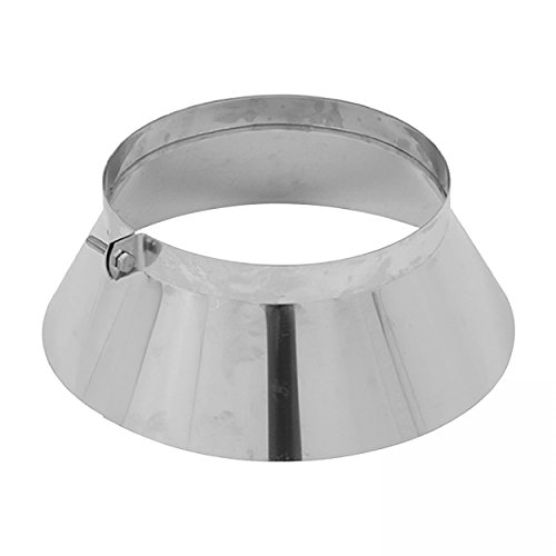 Opsinox 1020042A Edelstahlschornstein 200mm Regenkragen/Wandblende ST