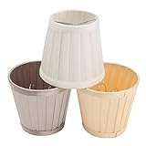 KING DO WAY Lampenschirm Leuchtschirm Lampe Schirm für Tischleuchte Nachttisch Tischlampe Hell grau