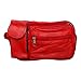 Modish Designs Genuine Sheep Leather 4 Pocket Waist Pouch Cum Multipurpose Waist Bag With Adustable Waist Belt- Red RS.269.00