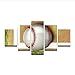 Produktbild Fyyanm Modulare Bilder Home Decor Gemälde Auf Leinwand 5 Panel Tennisball Poster Und Drucke Dekoration Bilder An Der Wand