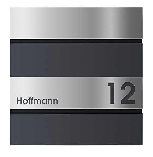 Preisvergleich Produktbild frabox Design Briefkasten Lens Edelstahl / Anthrazitgrau Special Editon