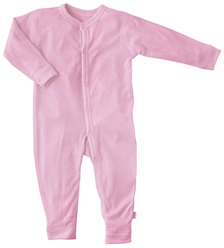 Joha Merino Wool Children's Sleepsuit Pyjams with fold-over foot covers