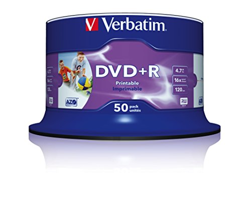 Verbatim DVD + R Wide Inkjet Printable no ID Brand 4.7 GB DVD + R - 3