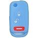 KMH Silicone Key Cover for Mahindra Bolero 3 Button Flip Key (Sky Blue) RS.199.00