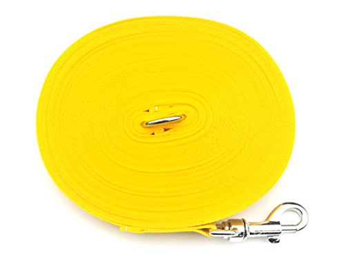 100ft30m-Dog-Training-Lead-Large-25mm-In-Various-Colours-Yellow-CPM-Manufactured-And-Sold-By-Church-Products-UK-Only