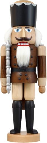 Nutcracker Christmas Seiffen king brown lasiert 38 cm Erzgebirge NEW