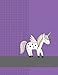 Produktbild Graph Paper 4x4 Grid: Large Graph Paper with Purple Unicorn Cover, 8.5x11, Graph Paper Composition Notebook, Grid Paper, Graph Ruled Paper