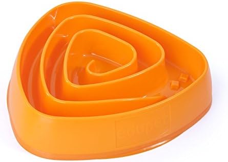 EDUPETSlow Feeder, Dog Bowl, Slow Eating, 29,5 cm/11,5 inch, orange, medium/large