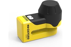 Oxford Mini T Disc Lock. LK291 Motorcycle/Scooter/Motorbike/Bicycle Disc Lock. Yellow