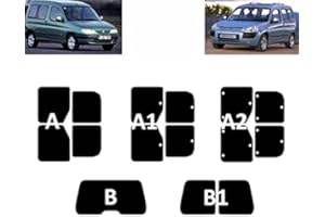 TINTCOM.COM Film Solaire Prédécoupé Teinté pour-Citroen Berlingo 5-Portes 1997-2009 avec 2-Portes Coulissantes Vitres Arrière & Lunette (05% Noir Fumé Super, A2-B)