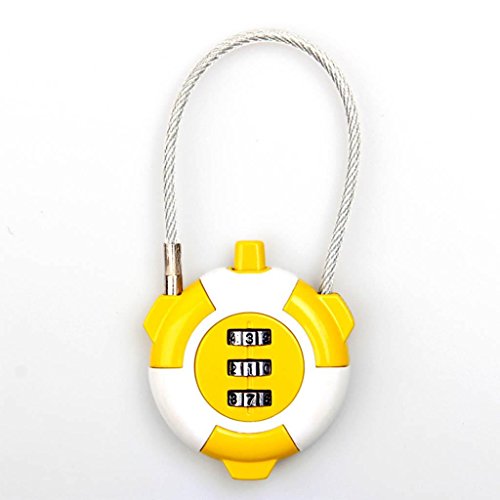 Preisvergleich Produktbild DZW Koffer Schublade Jewlery Box Sicherheitsschloss Vorhängeschloss Passwort Kombination , yellowgediegen