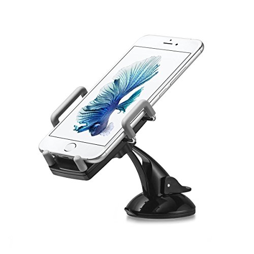 iVoler Porta Cellulare Auto, Universale Supporto Auto Smartphone Car Mount per Cruscotto & Parabrezza con Ventosa **Forte Sticky** 360 Gradi di Rotazione per iPhone X / 8 / 8 Plus / 7 / 7 Plus / 6(s) / 6(s) Plus / SE / 5s / 5, Samsung Galaxy S9 / S9+ / S8 / S8+ / S7 / S7 Edge / S6 / S5 / J5 / A5, Asus Zenfone 3 / 4, Huawei, Google Nexus, LG, Nokia, Blackberry, Xiaomi, Lenovo, HTC, GPS, MP3 Player e Altro 50-100mm larghezza
