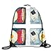 Produktbild Dama Home Frühstück für ein Geschirrtuch - Spiegelei auf Stau und Toast Kordelzug Rucksack Rucksack Umhängetaschen Sport Sporttasche Reise