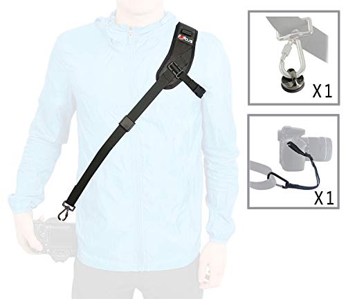 WITHLIN Paquete de fotografía profesional - deporte bandolera con cadena de seguridad para cámaras SLR réflex DIGITAL (Canon Nikon Sony Olympus Pentax, etc)