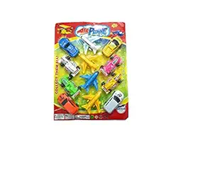Piggie Plane and Cars Toy for Kids -Set of 4 Each (8 in Total)
