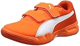  Puma Unisex-Kinder Veloz Indoor NG V Jr Hallenschuhe, Shocking Orange-White-Cherry Tomato, 33 EU