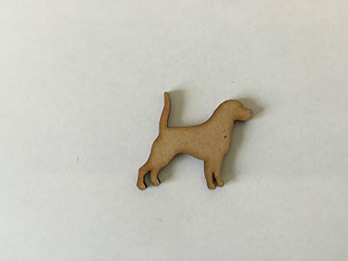 10x Labrador Dogs 4cm Wood Craft Embelishments Laser Cut Shape MDF