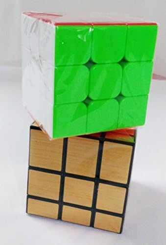 KITIKITTZ® Combo Golden Mirror Cube and 3x3 Cube Speed Cube (3 X 3 X 3 ,Multicolor) HCCD Enterprise