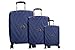 Produktbild CLACSON Starres 3-teiliges trolley set blau Handgepäck 4 Räder ABS VS316