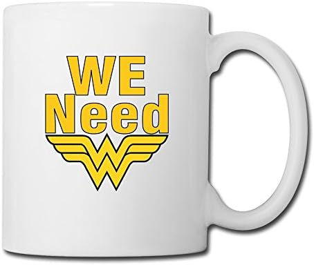 Long5ZG We Need Wonder Woman Funny Ceramic Mug Coffee Cup One Size