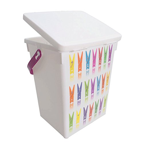 Wäscheklammer-Box zum aufbewahren von Wäscheklammern 16,5 x 14 x 23 cm