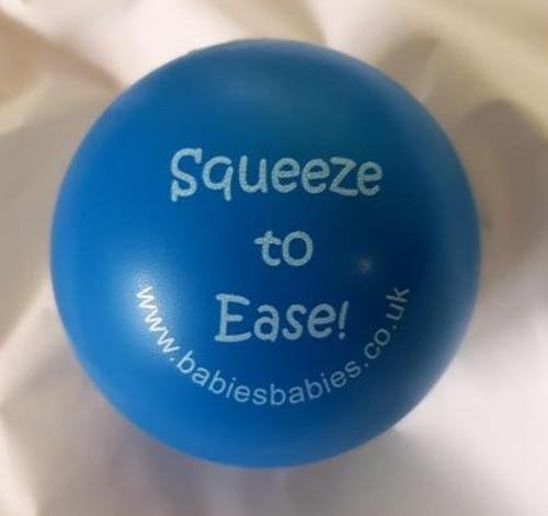 Blue Squeeze to Ease Labour Ball with Good Luck Label- mum to be gift