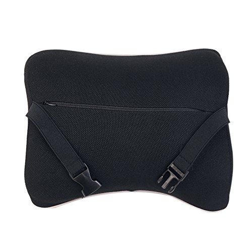 Premium Memory Foam Auto Lendenkissen Kissen & Nacken Kissen für das Fahren Reisebüro Home Seat Kit (schwarz) - 5
