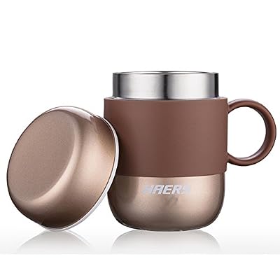 HAERS Tasse à Café Isotherme , Couleur Vive Acier Inoxydable Tasse Isotherme Pour Femmes et Homme au Bureau, à La Maison ou a L'école [280ML/9.5OZ]
