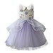 Produktbild OBEEII Mädchen Einhorn Kostüm Cosplay Kleid Party Outfit Kostüm Prinzessin Tutu Rock für Festival Performance Geburtstag Karneval Halloween Fotoshooting für Kinder Jugendliche 3-4 Jahre Violet