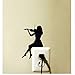 Produktbild WFYY Violine Mädchen Schalter Aufkleber Dekoration Vinyl Wandtattoo Zimmer Dekoration