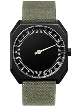 slow Jo 15 - Olive Green Canvas, Black Case, Black Dial - Swiss Made