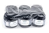 Resistente y duradera. Gründl 813 - 129 Ganchillo Hilo 100, Ventaja Pack 6 (Ovillo de 100 g, algodón, Negro, 30 x 21 x 11 cm