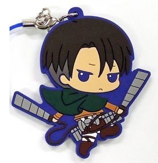 Preisvergleich Produktbild Attack on Titan Rubber Mascot Strap - Levi Ackerman by Bandai