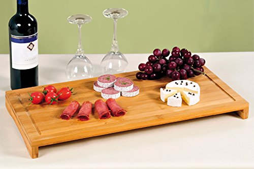 RELAXFAIR Herd-Abdeckplatte Herd-Abdeckung Schneideplatte Schneidebrett aus FSC-zertifiziertem Bambusholz / für Ceranfeld und Induktion / 54 x 28 x 4,3 cm