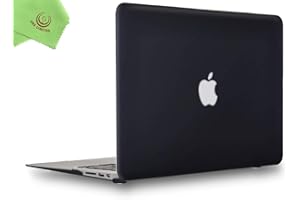 UESWILL Smooth Touch Matte Hard Shell Case Cover Compatible with 2010-2017 MacBook Air 13 inch (Model A1466/A1369), Black