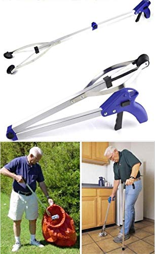Elsley Pieghevole Aiutava Mano Long-Reach Pick-Up Pinza Garbage Pick-Up - Leggero Alluminio Corpo - Blu