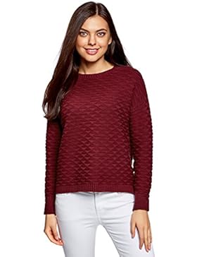 oodji Ultra Damen Lässiger Pullover mit Geometrischem Muster