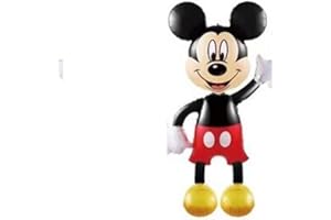 madeokoltd GIANT MICKEY MINNIE MOUSE FOIL BALLOONS BIRTHDAY PARTY 110CM DECOR UK (Mickey Mouse - Red/Black) (82)