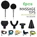 Produktbild Percussion Massage Tipps und Bits 6Pcs mit 2pcs Rod für Schmerzlinderung Jigsaws Massager Adapter Attachment Worx Personal Massage-Tool schwarz