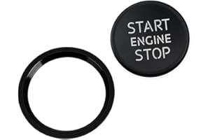 KUNIO Naklejka na przycisk startu samochodu pasuje do Audi A4, A6, A5, Q5, A7, Q7, osłona na przycisk zapłonu, przełącznik zapłonu, naklejka przycisk startowy, dekoracja samochodu, pierścień